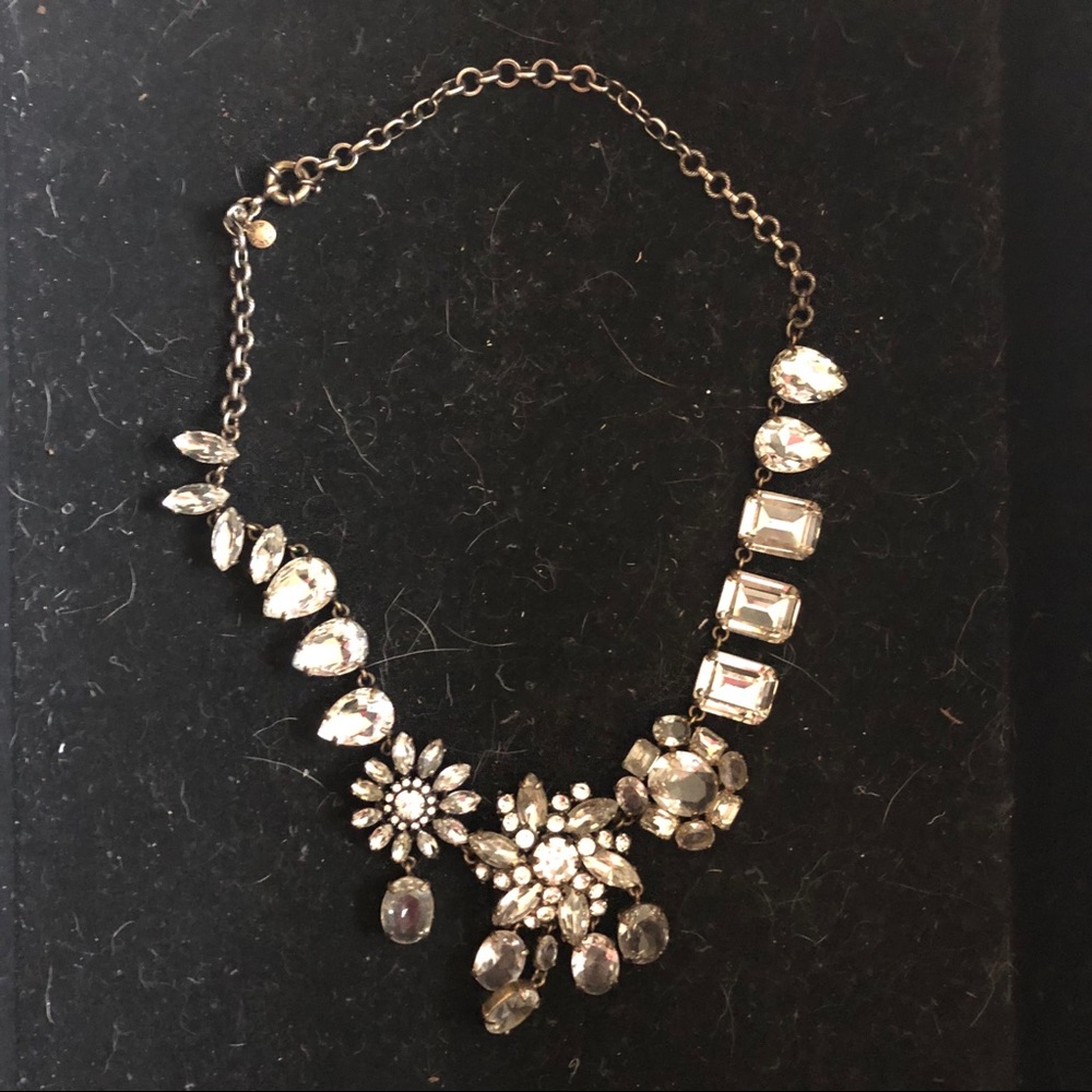J Crew authentic clear jeweled necklace